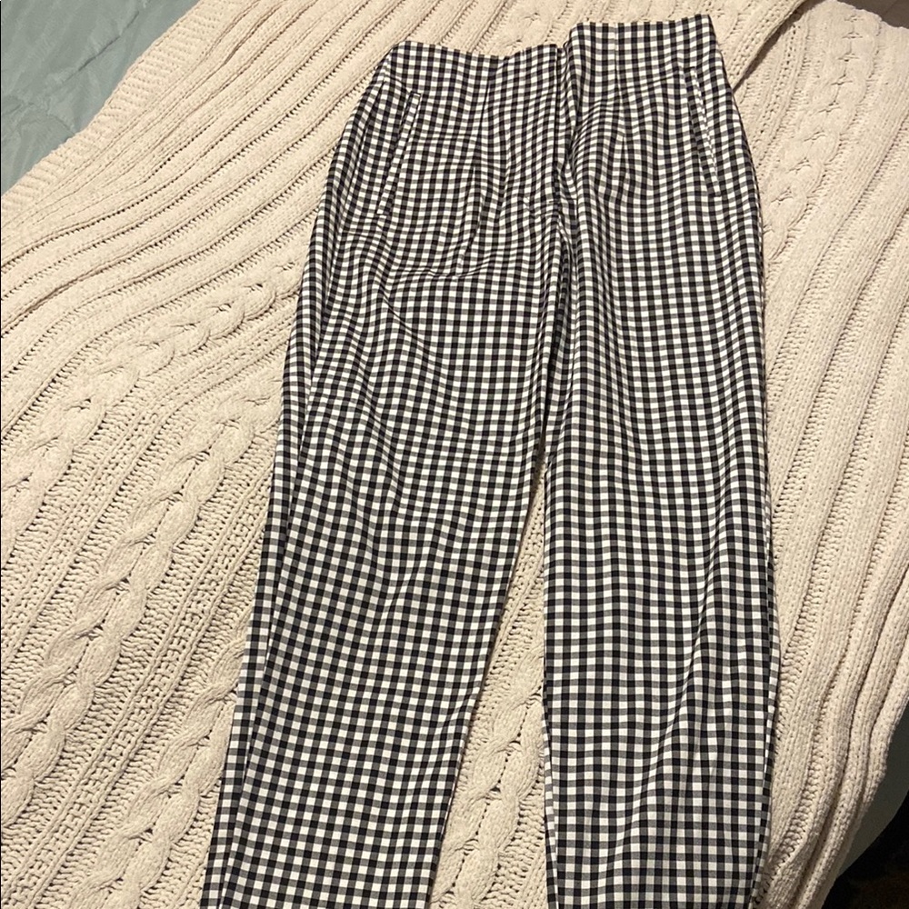 Zara Monochrome Checkered Trousers